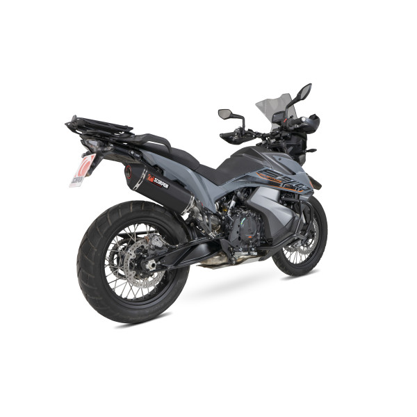 Scorpion Exhaust KTM Adventure 890 / Adventure 890 R 2021 - 2023 Serket Parallel Slip-on Black Ceramic Coated Sleeve